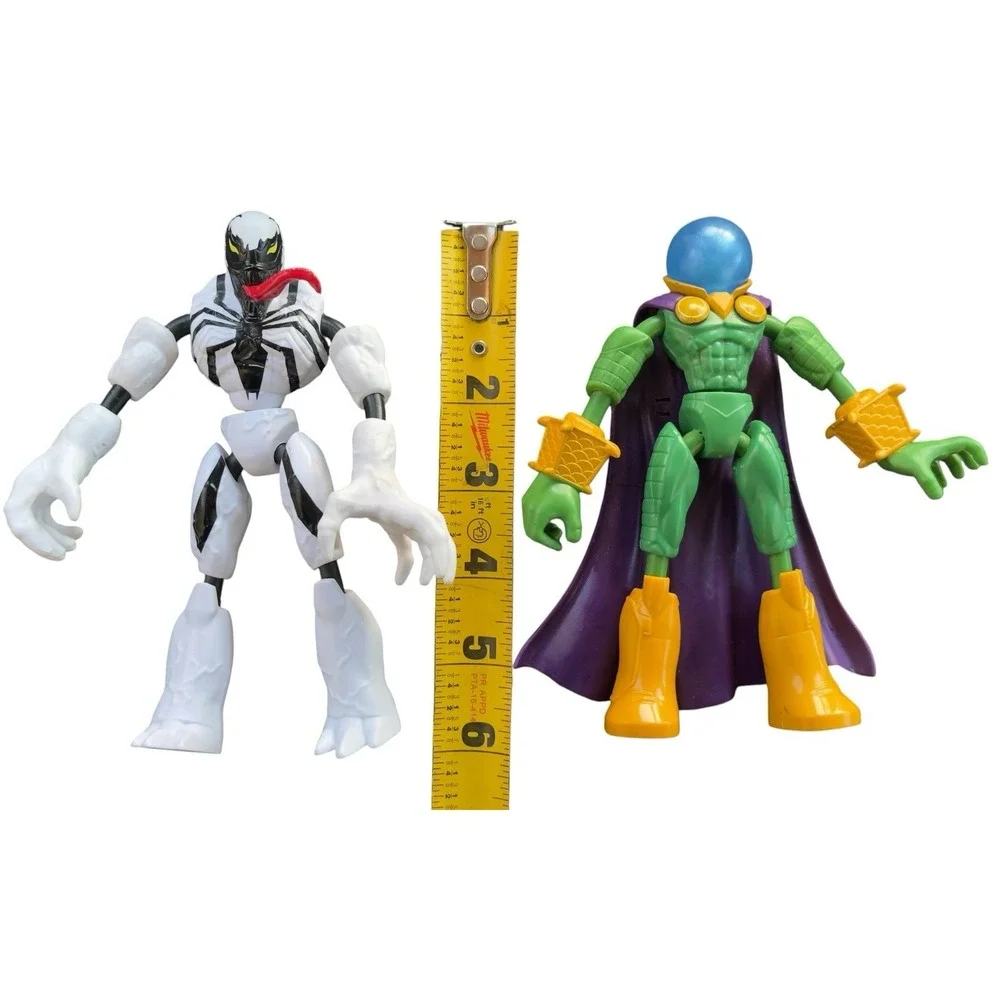 Marvel Spider-Man Bend and Flex Figure Lot Anti-Venom & Mysterio Hasbro 6